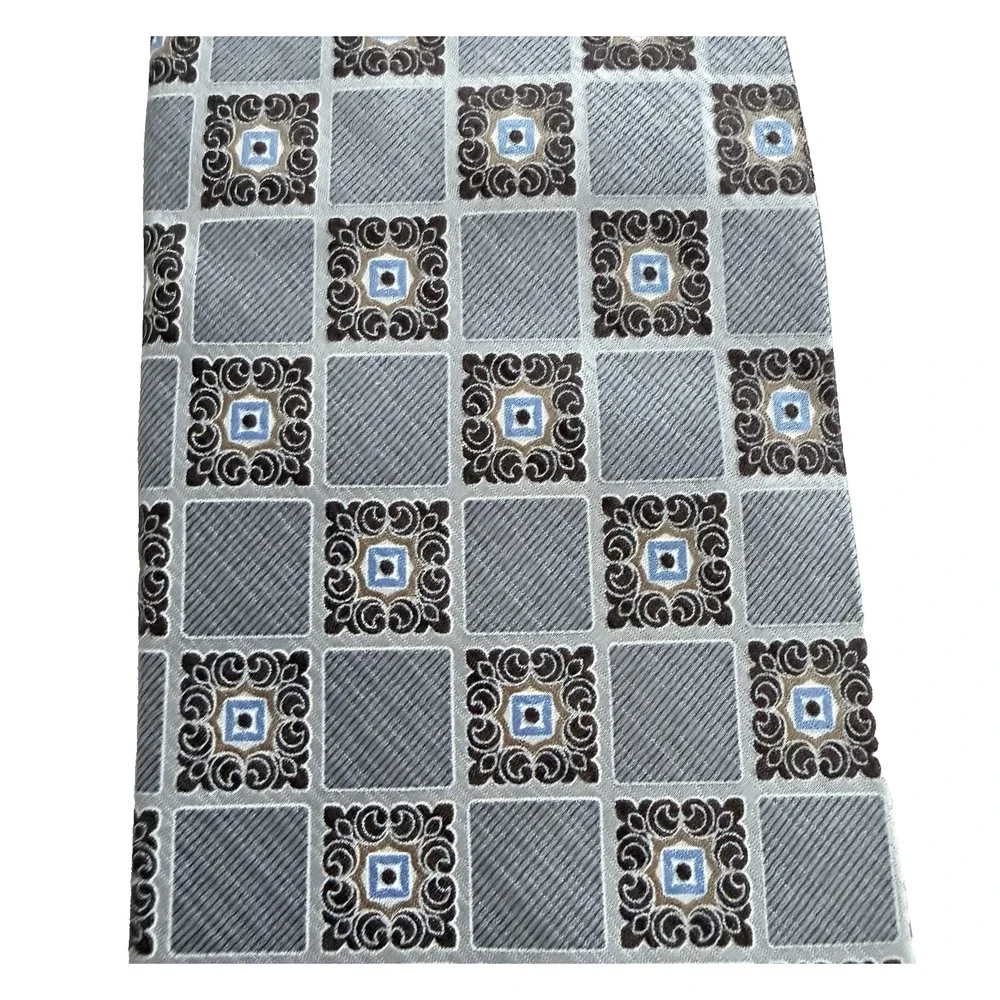 New Jos A Bank Gray Silk Jacquard Necktie Tie 60